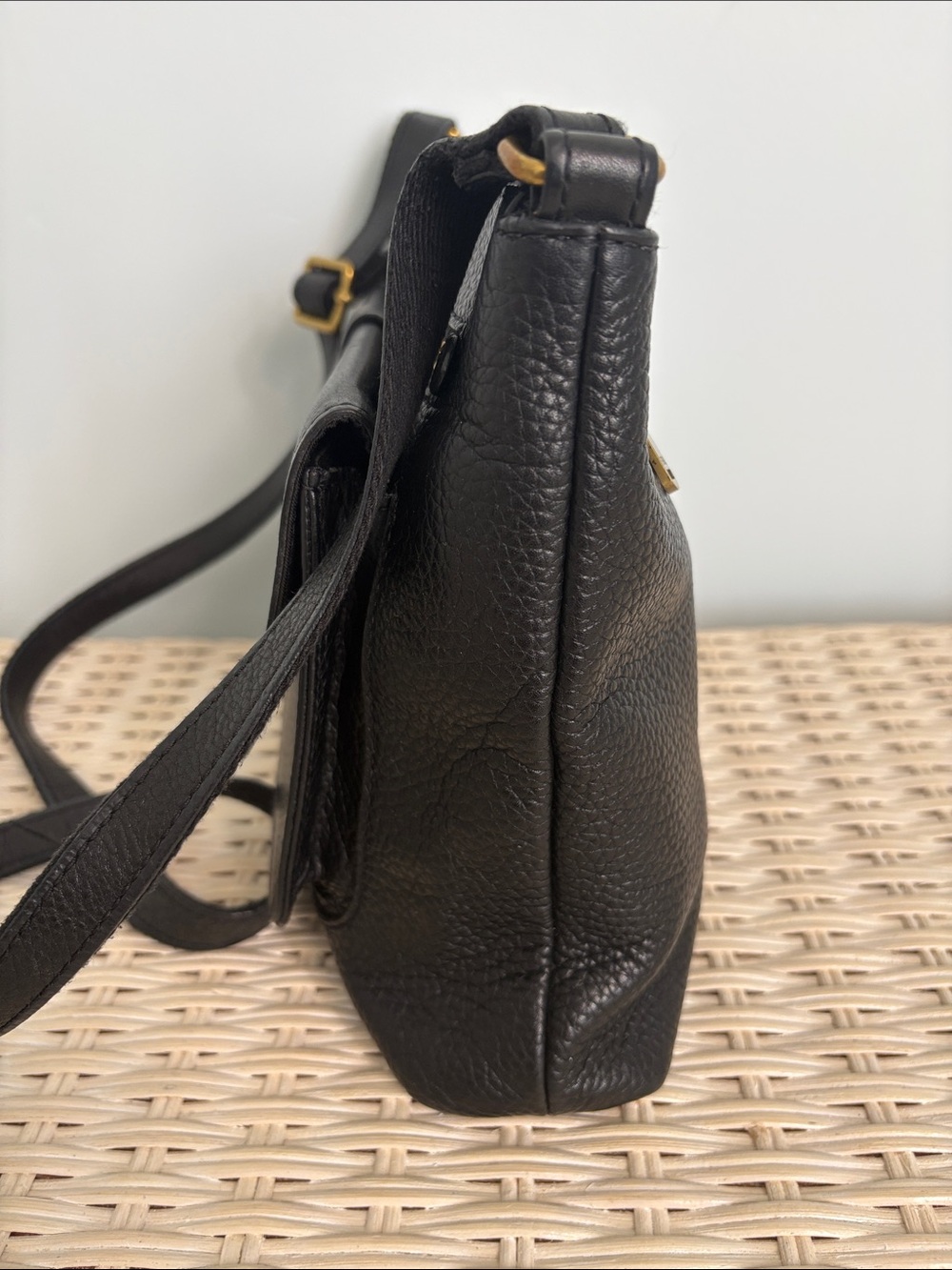 Fossil Kinley Black Pebbled Leather Crossbody Bag - Picture 4 of 9